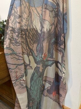 Powder Winter Scene Wrap Scarf/Shawl